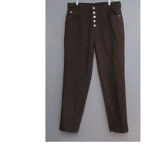 Vintage Encore Brown Button Fly Mom Jeans 17/18